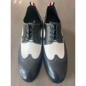 Calto Mens Elevator Wingtip Oxford Shoes Leather Brogue US 7.5 (Run Large)